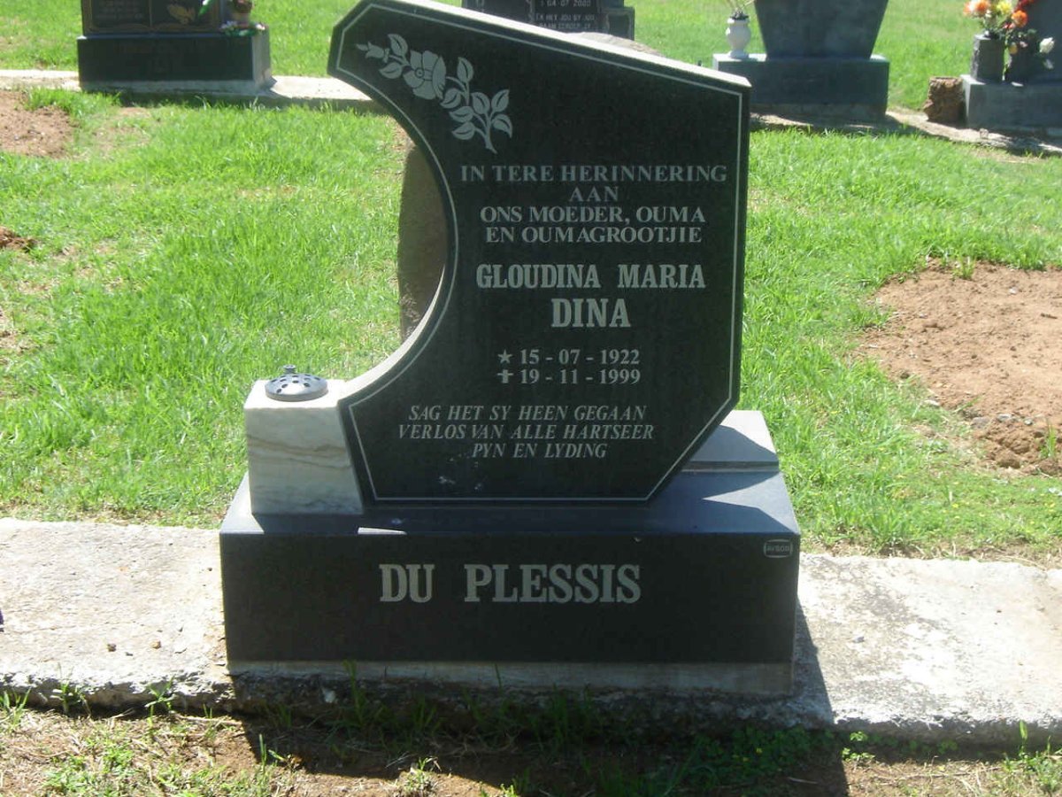PLESSIS Gloudina Maria Dina, du 1922-1999