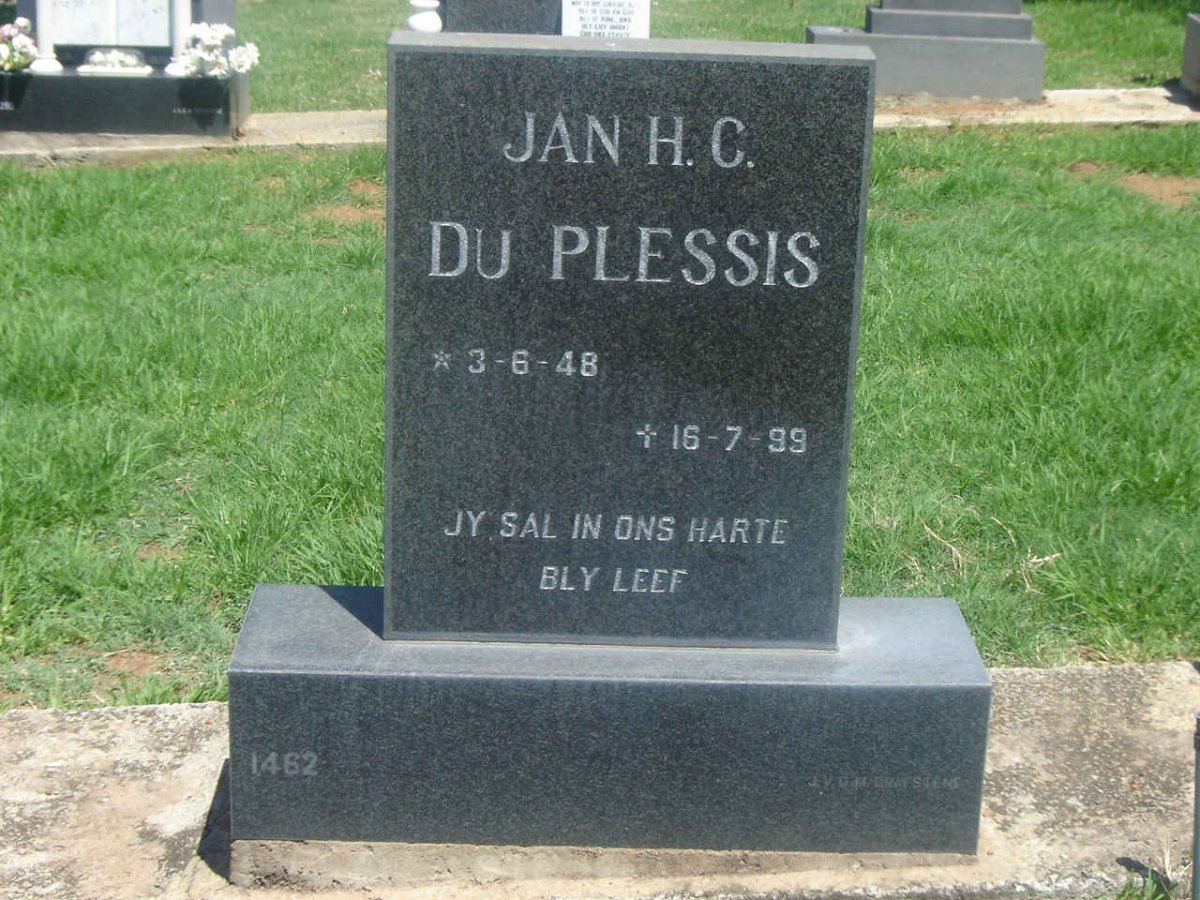PLESSIS Jan H.C., du 1948-1999