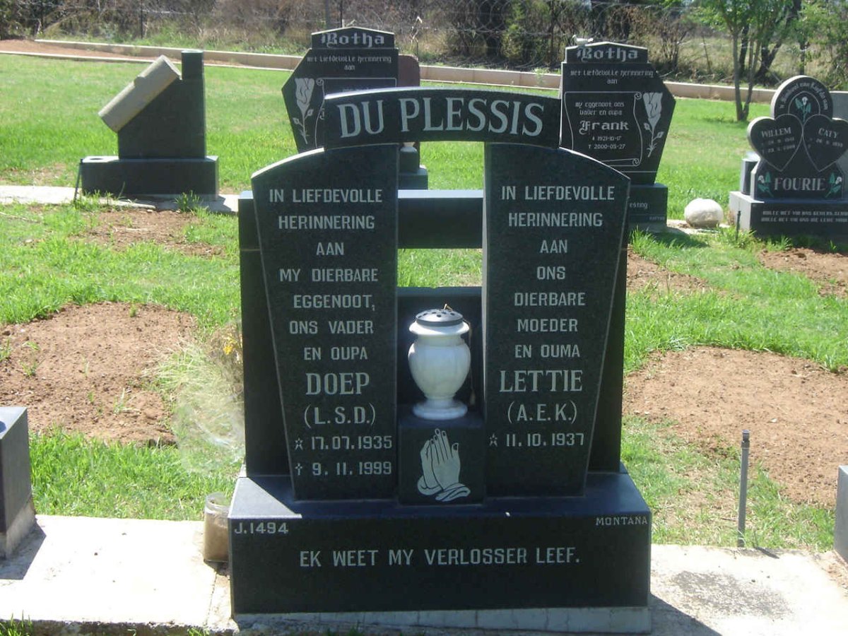 PLESSIS L.S.D., du 1935-1999 &amp; A.E.K. 1937-