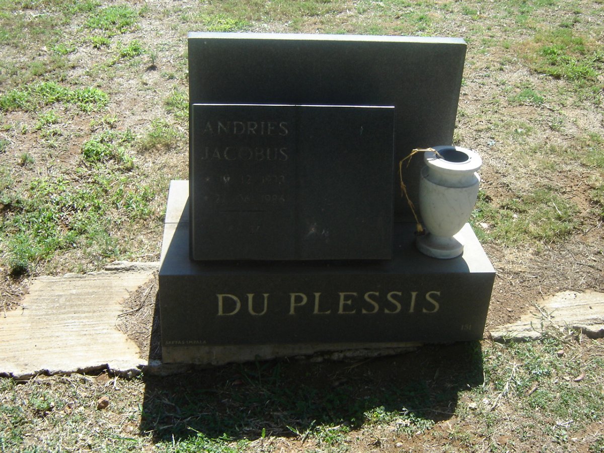 PLESSIS Andries Jacobus , du ??-1986