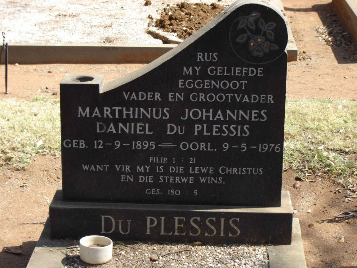 PLESSIS Marthinus Johannes Daniel, du 1895-1976
