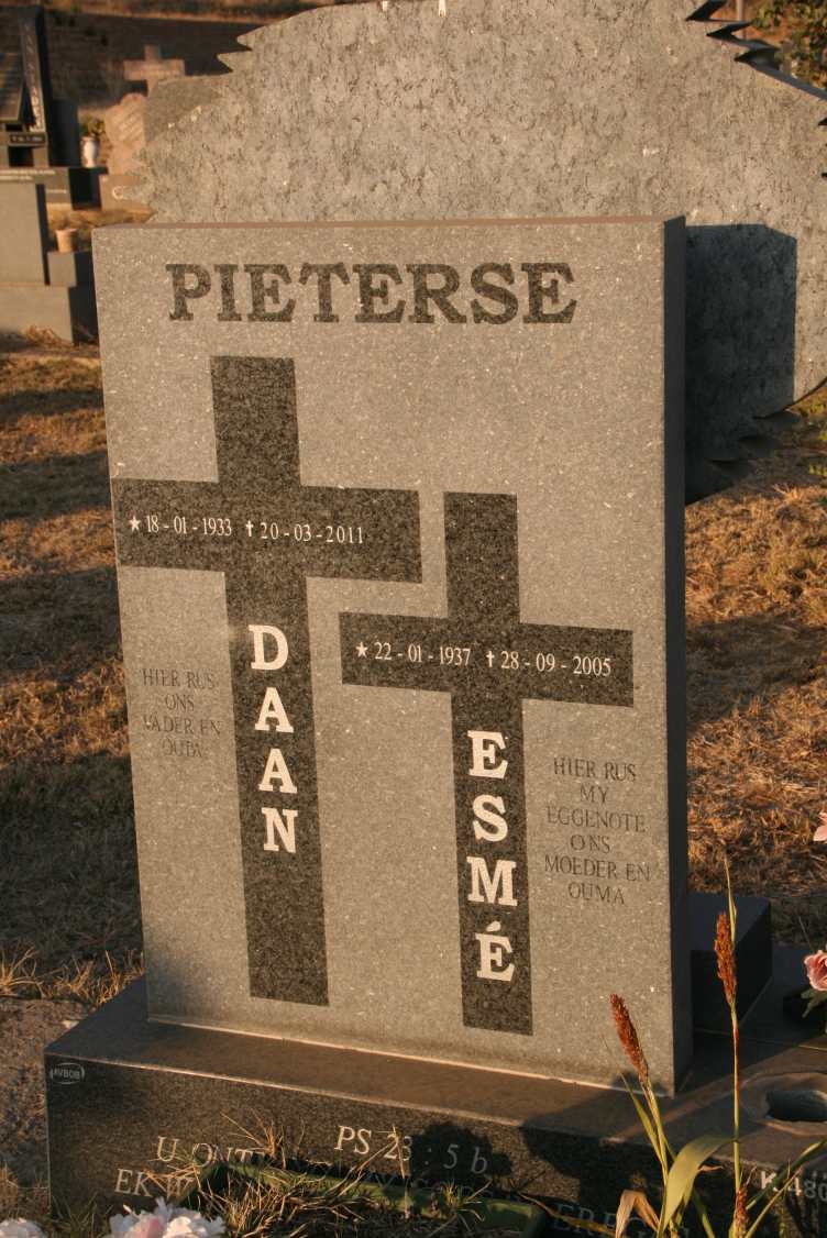 PIETERSE Daan 1933-2011 & Esme 1937-2005