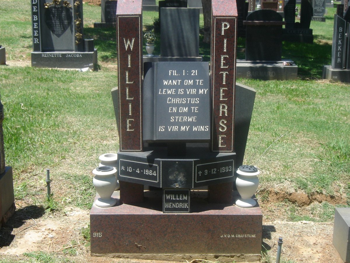 PIETERSE Willem Hendrik 1964-1993