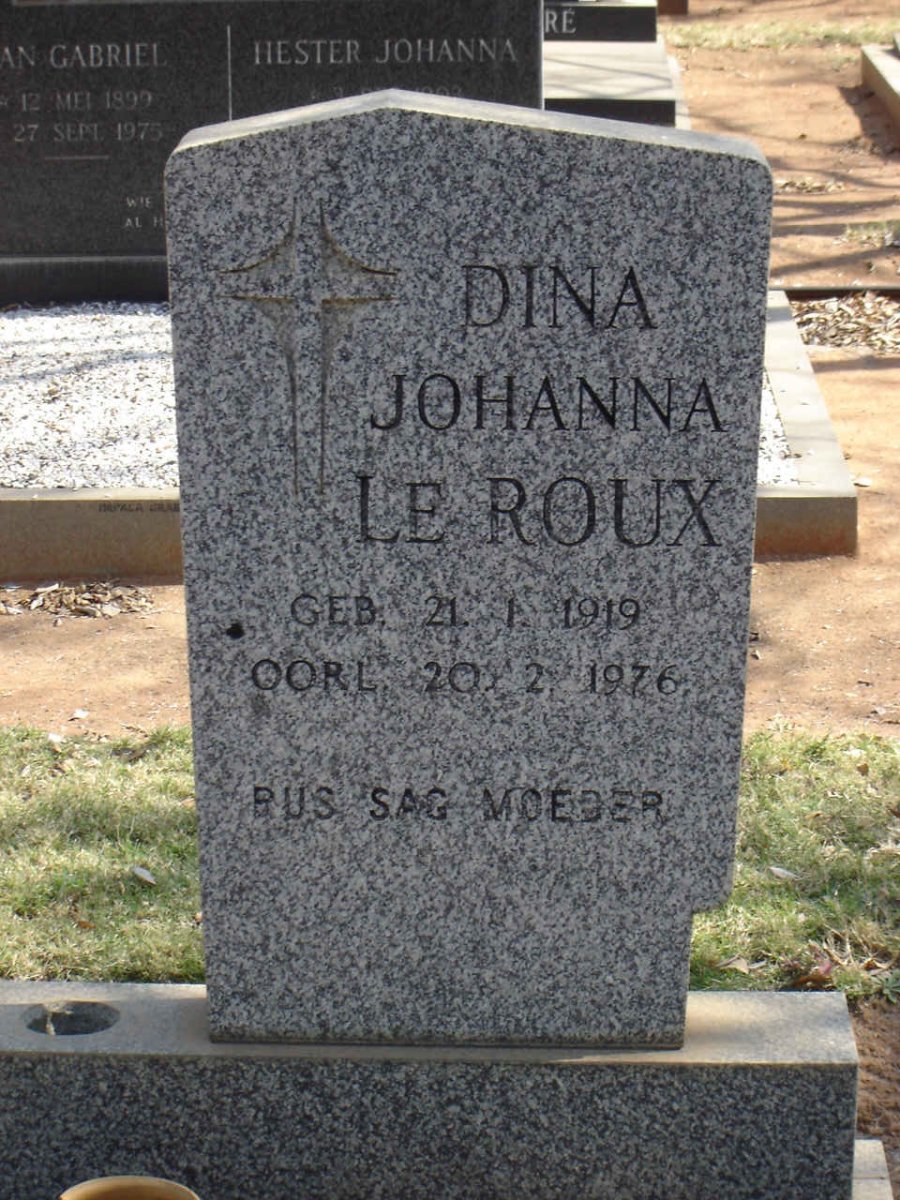 ROUX Dina Johanna, le 1919-1976