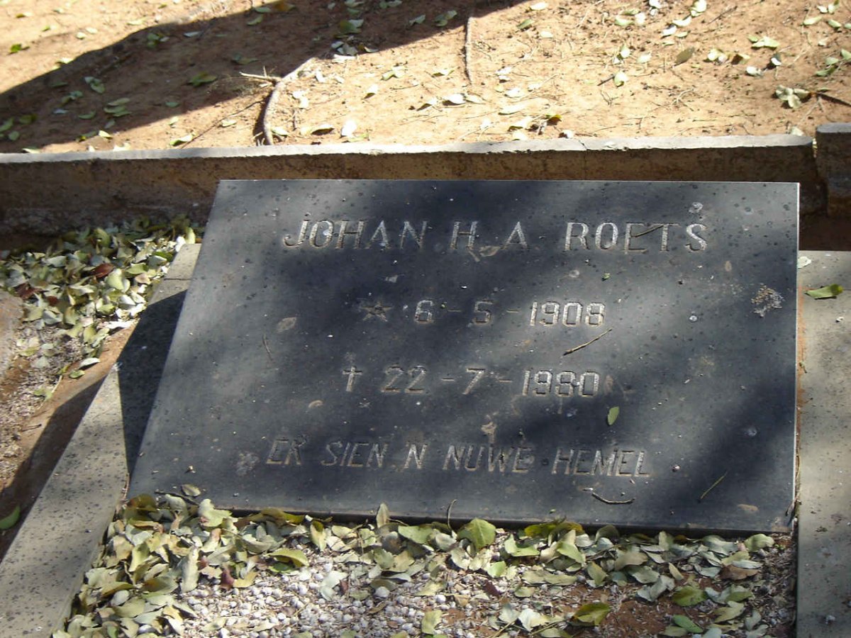 ROETS Johan H.A. 1908-1980