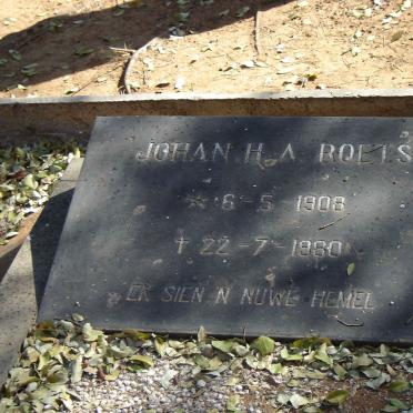 ROETS Johan H.A. 1908-1980