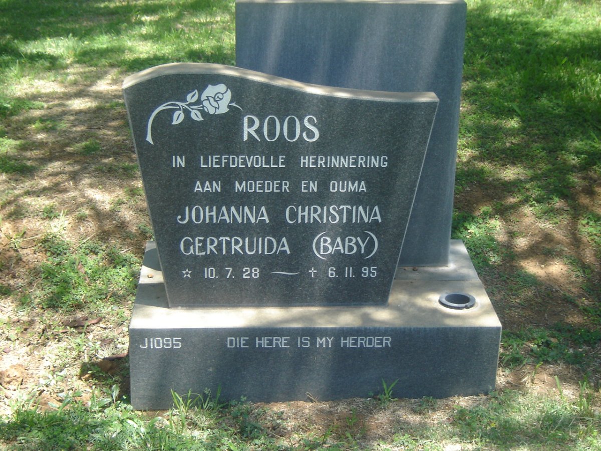 ROOS Johanna Christina Gertruida 1928-1995