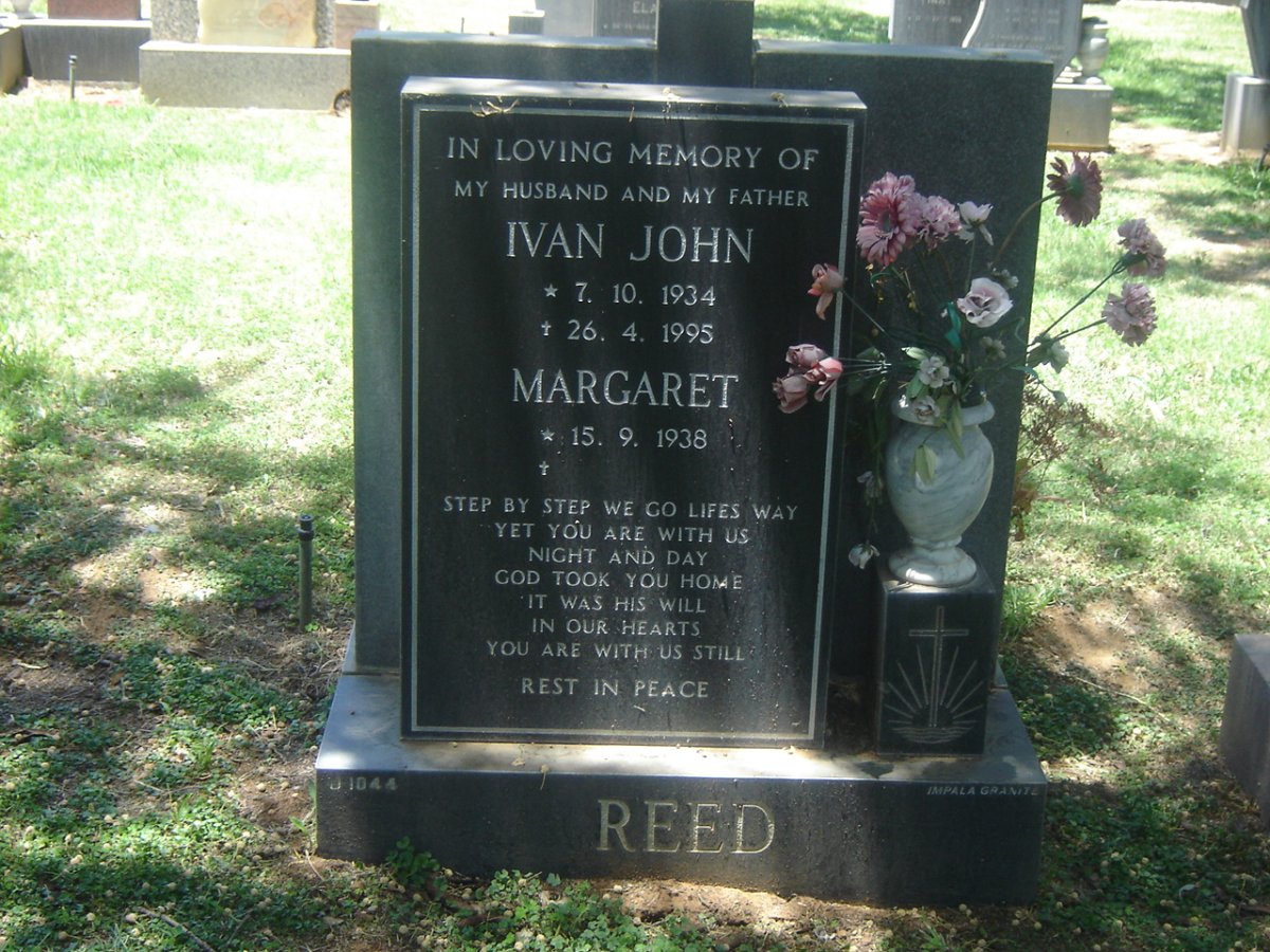 REED Ivan John 1934-1995 &amp; Margaret 1938-
