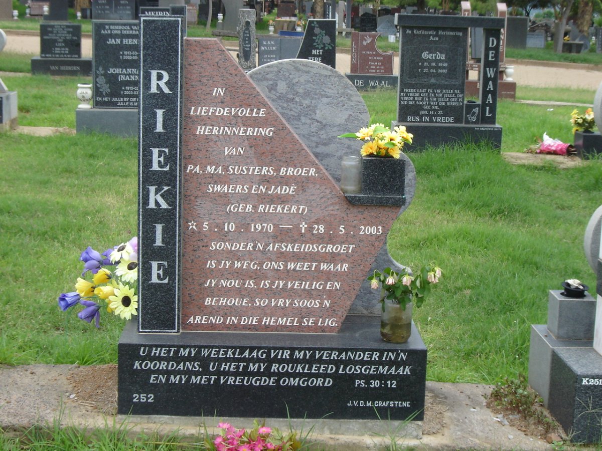 RIEKERT Riekie 1970-2003
