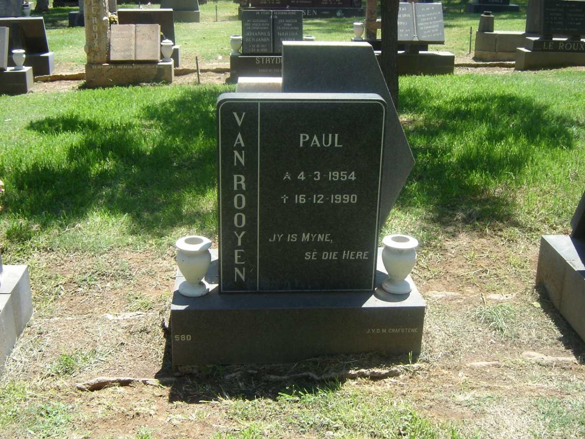 ROOYEN Paul, van 1954-1990