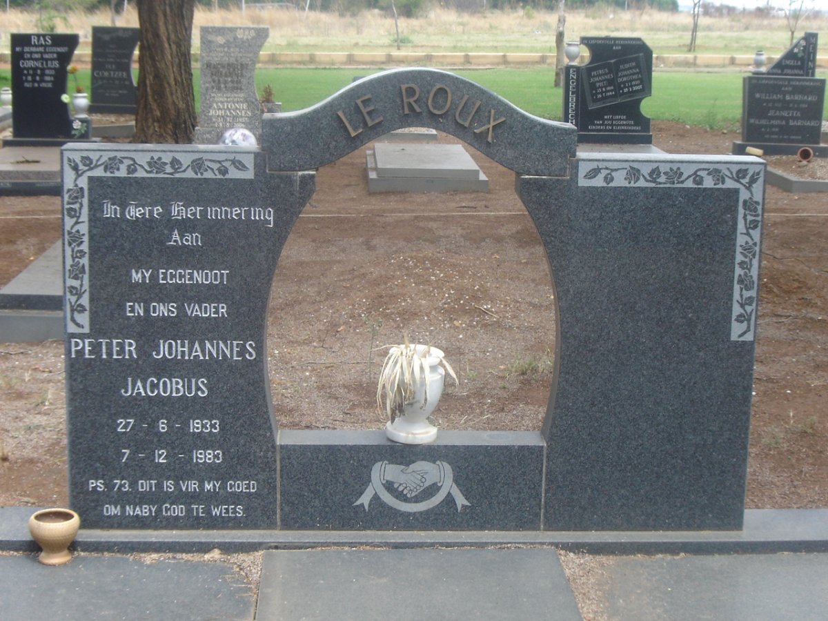 ROUX Peter Johannes Jacobus, le 1933-1983