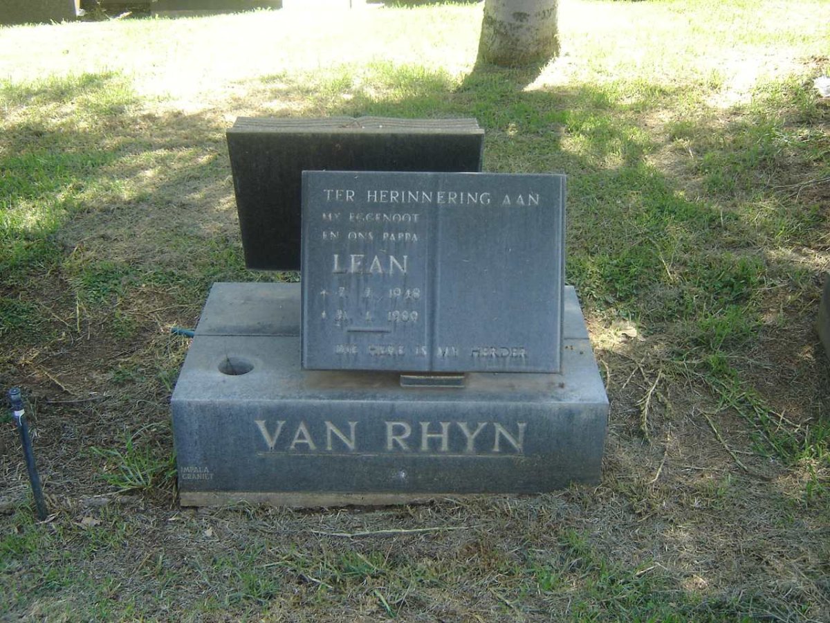 RHYN Lean, van 1918-1989