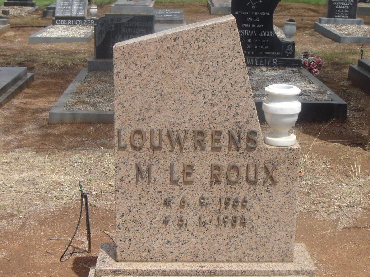 ROUX Louwrens M., le 1966-1984