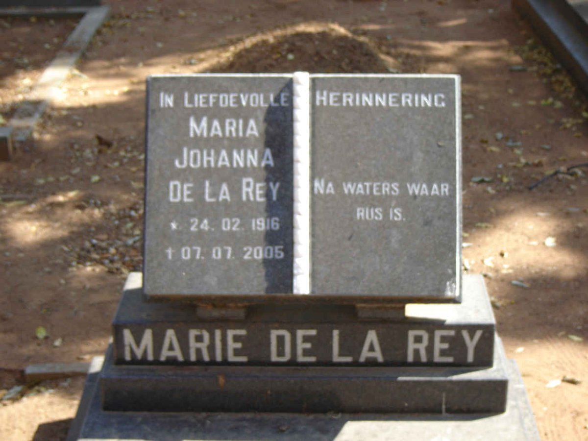 REY Maria Johanna, de la 1916-2005