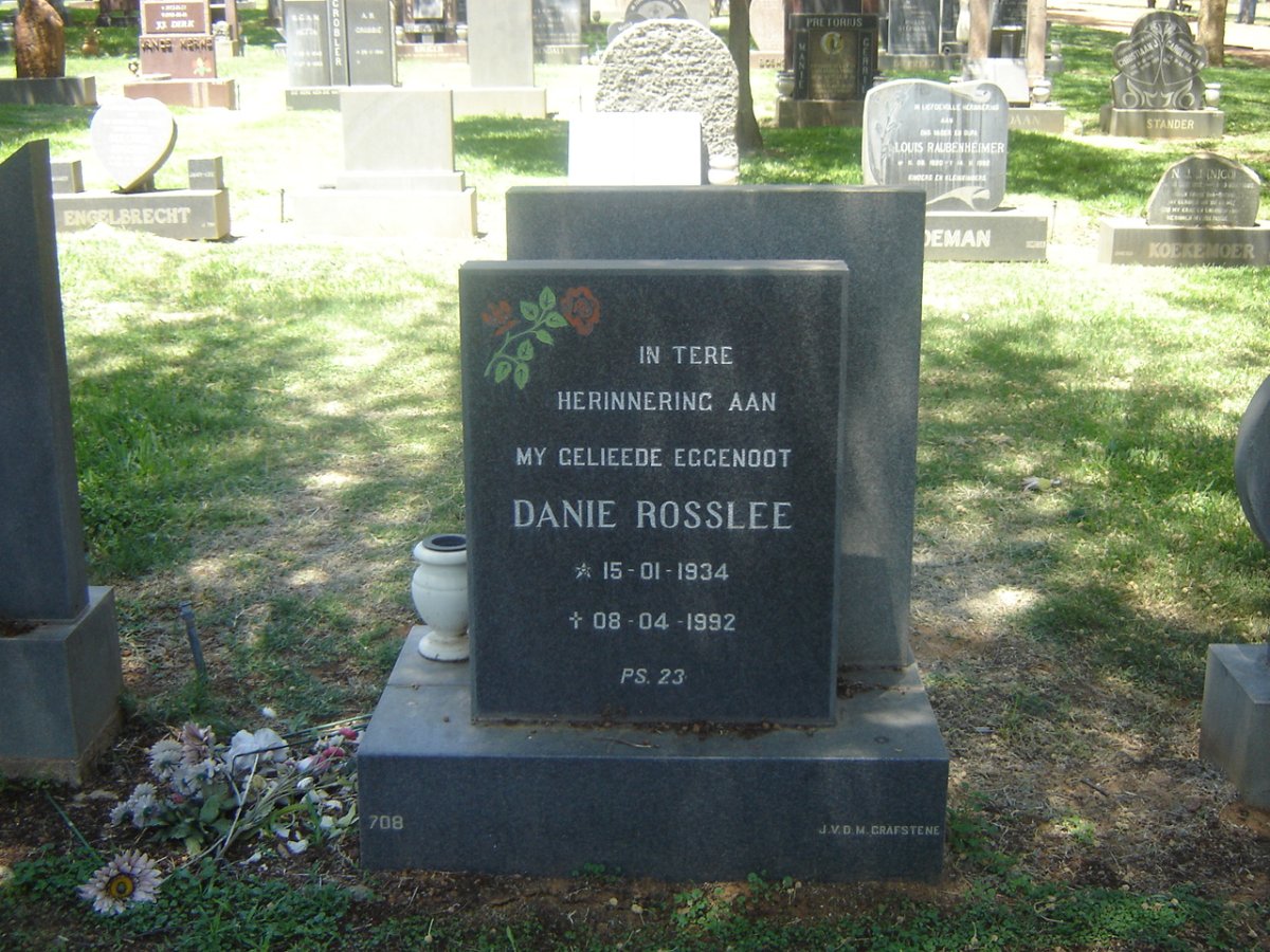 ROSSLEE Danie 1934-1992