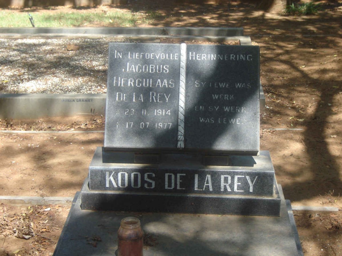 REY Jacobus Herculaas, de la 1914-1977