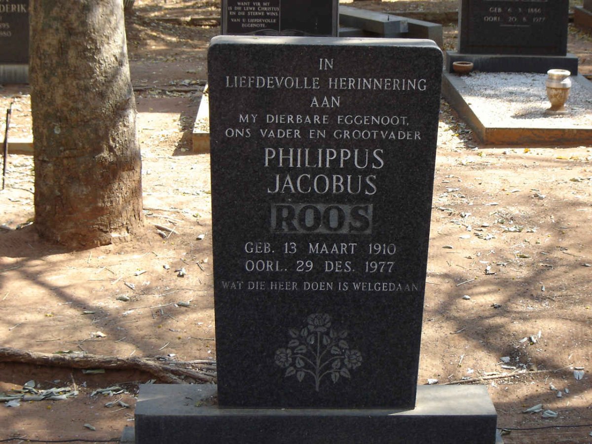 ROOS Philippus Jacobus 1910-1977