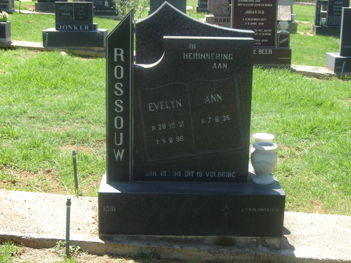 ROSSOUW Evelyn 1931-1988 :: ROSSOUW Ann 1936-