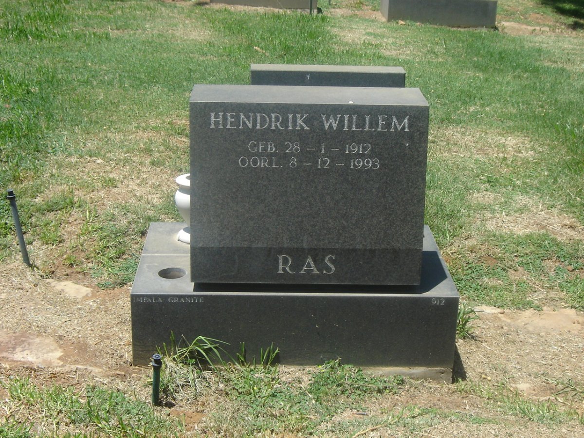 RAS Hendrik Willem 1912-1993