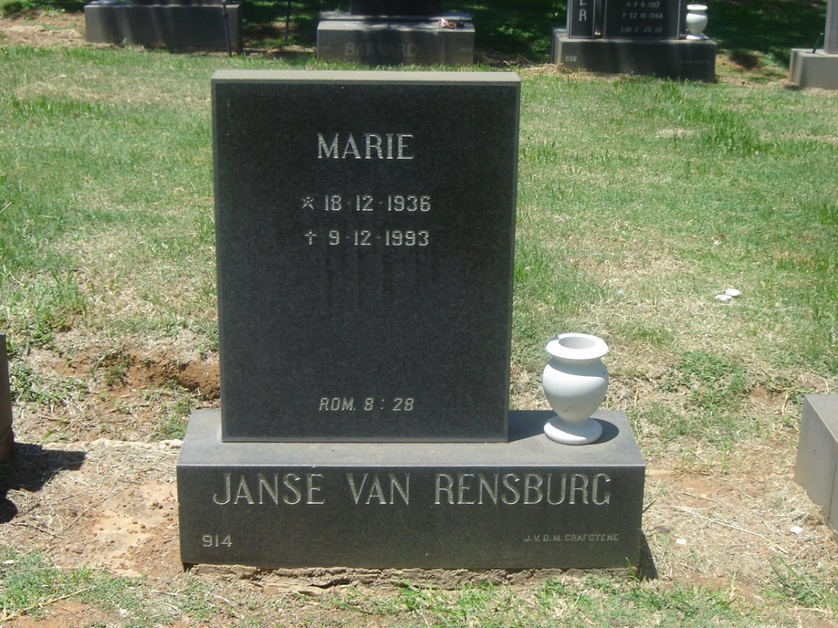 RENSBURG Marie, Janse van 1936-1993