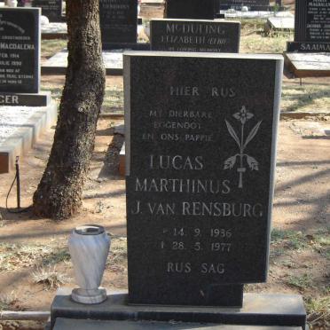 RENSBURG Lucas Marthinus, J. van 1936-1977