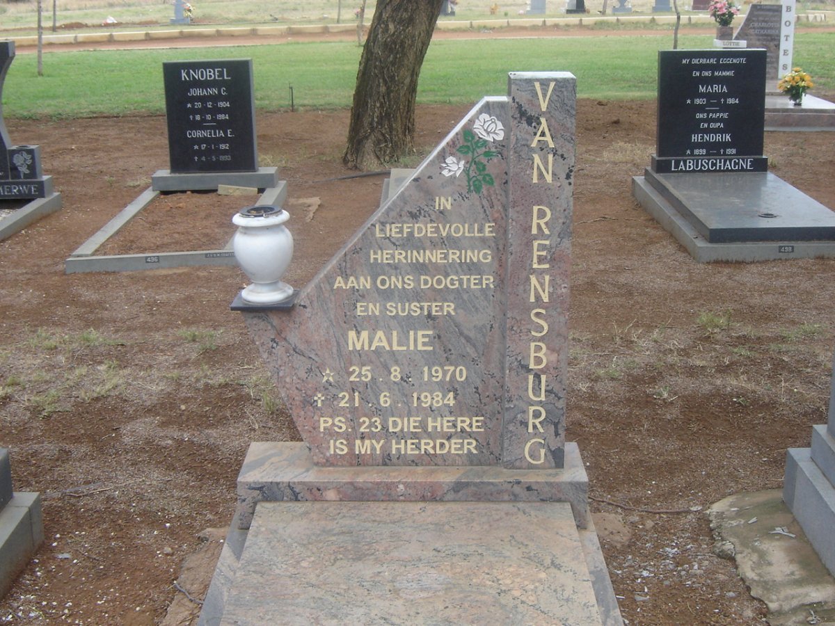 RENSBURG Malie, van  1970-1984