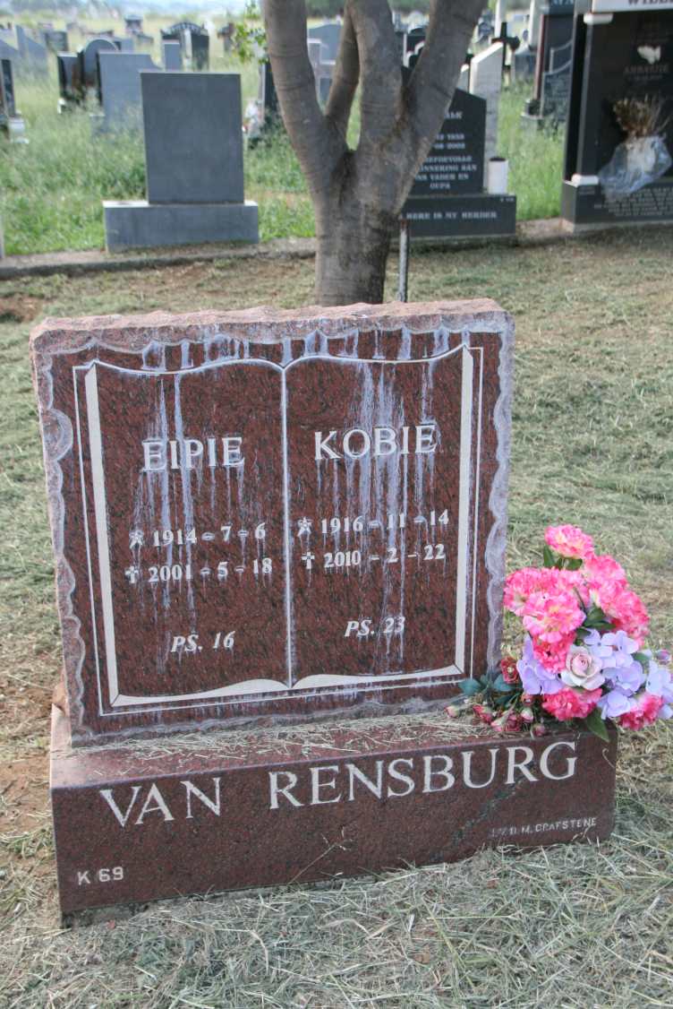 RENSBURG Elpie, van 1914-2001 & Kobie 1916-2010
