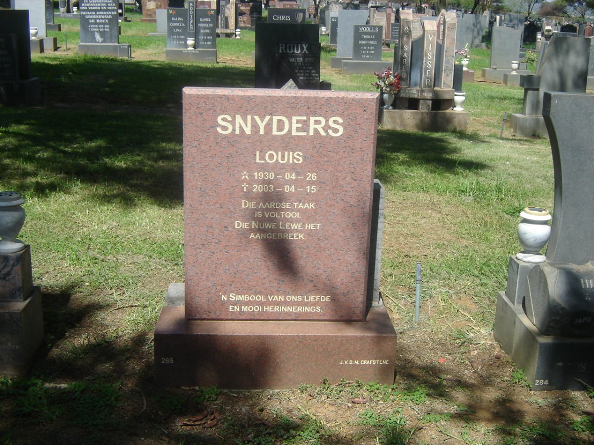 SNYDERS Louis 1930-2003