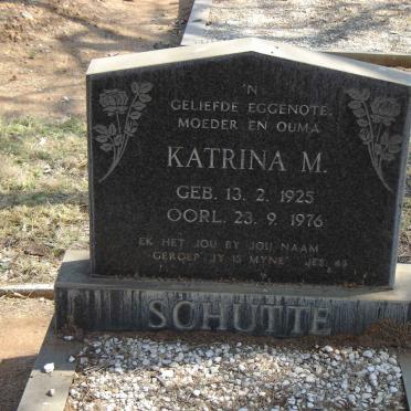 SCHUTTE Katrina M. 1925-1976