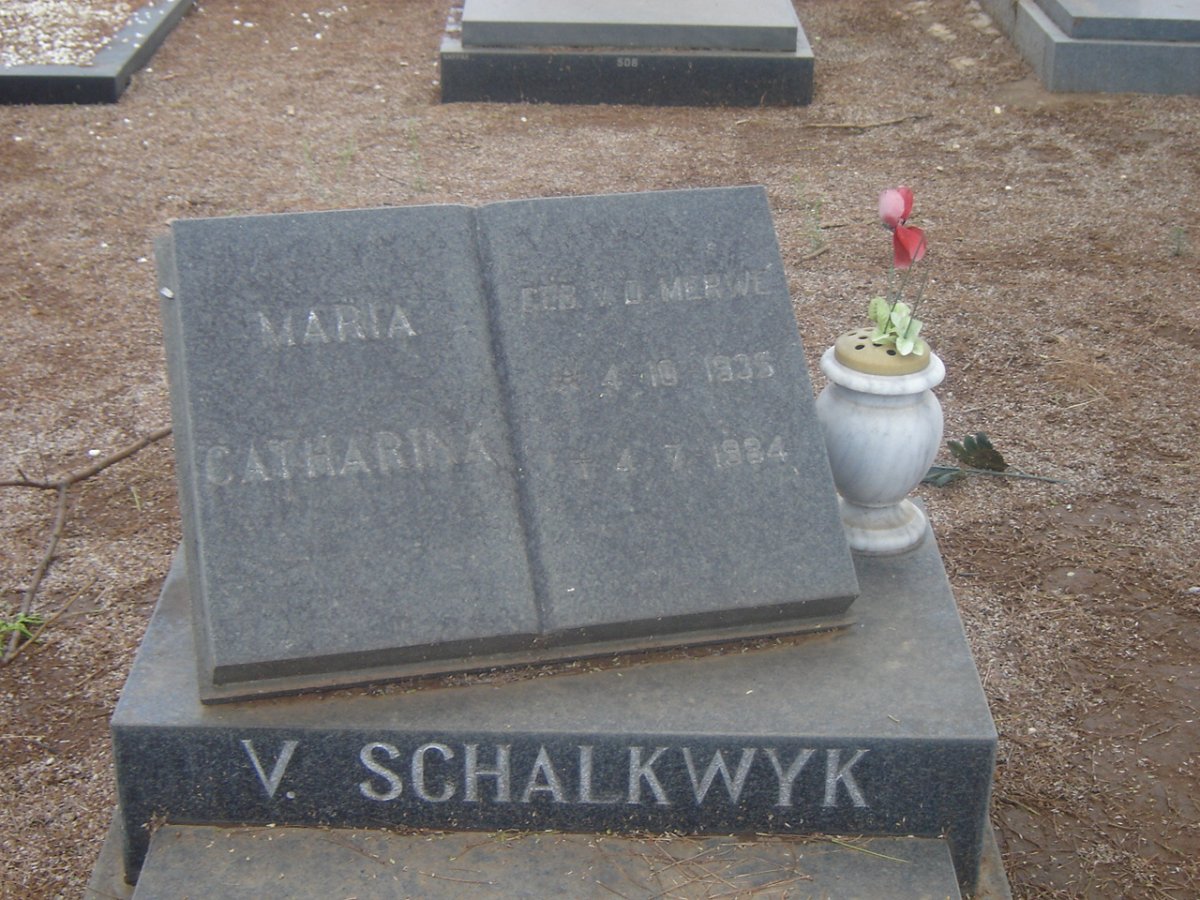 SCHALKWYK Maria Catharina, van 1935-1984