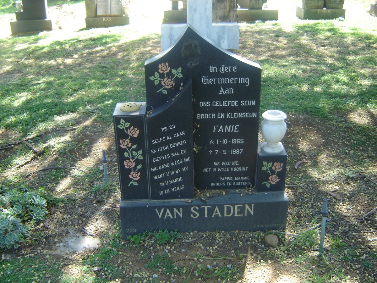STADEN Fanie, van 1965-1987