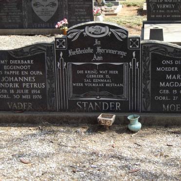 STANDER Johannes Hendrik Petrus 1914-1976 & Martha Magdalena 1919-1991