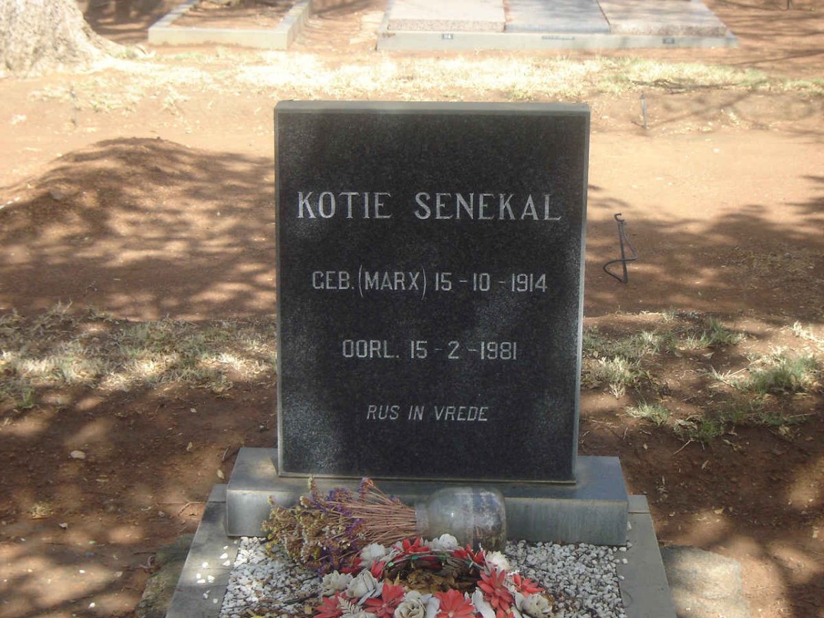 SENEKAL Kotie nee MARX 1914-1981