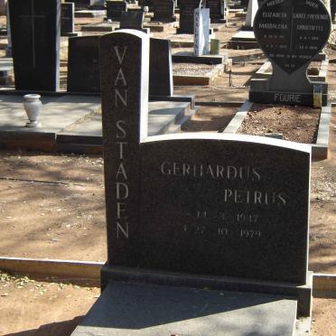 STADEN Gerhardus Petrus, van 1947-1979