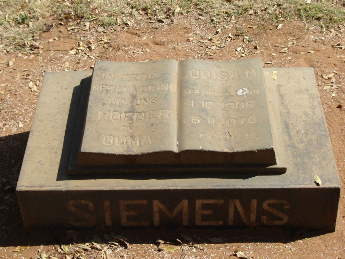 SIEMENS Louisa M. nee IMMELMAN 1906-1976