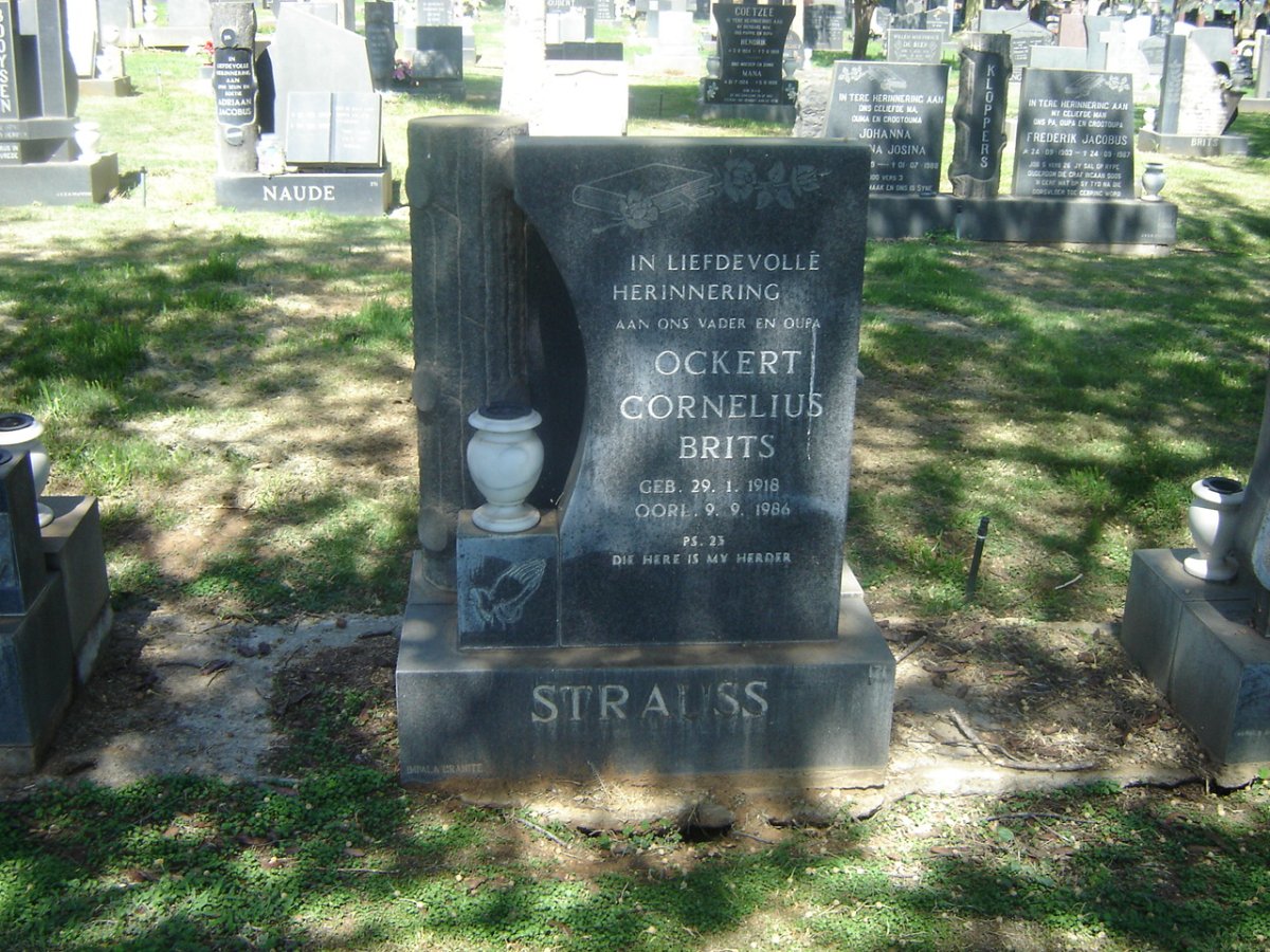 STRAUSS Ockert Cornelius Brits 1918-1986
