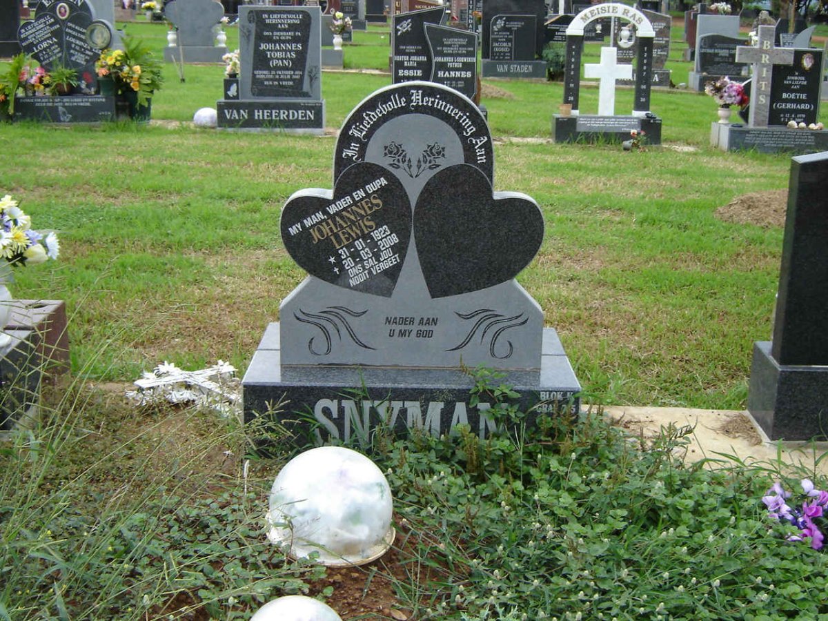 SNYMAN Johannes Lewis 1923-2008