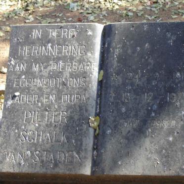STADEN Pieter Schalk, van 1916-1979