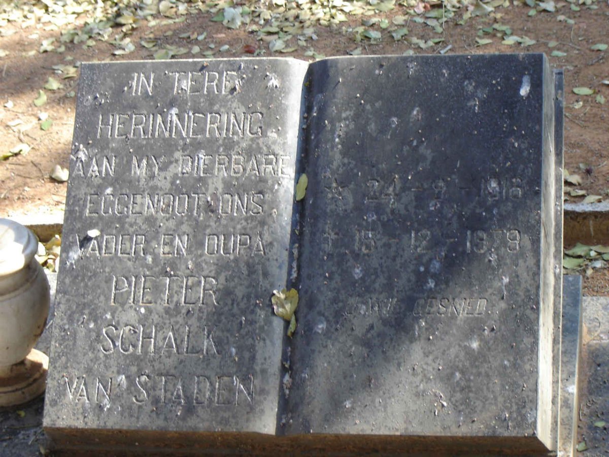 STADEN Pieter Schalk, van 1916-1979