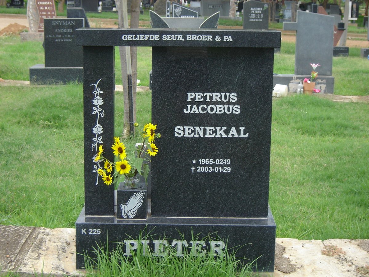 SENEKAL Petrus Jacobus 1965-2003