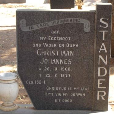 STANDER Christiaan Johannes 1908-1977