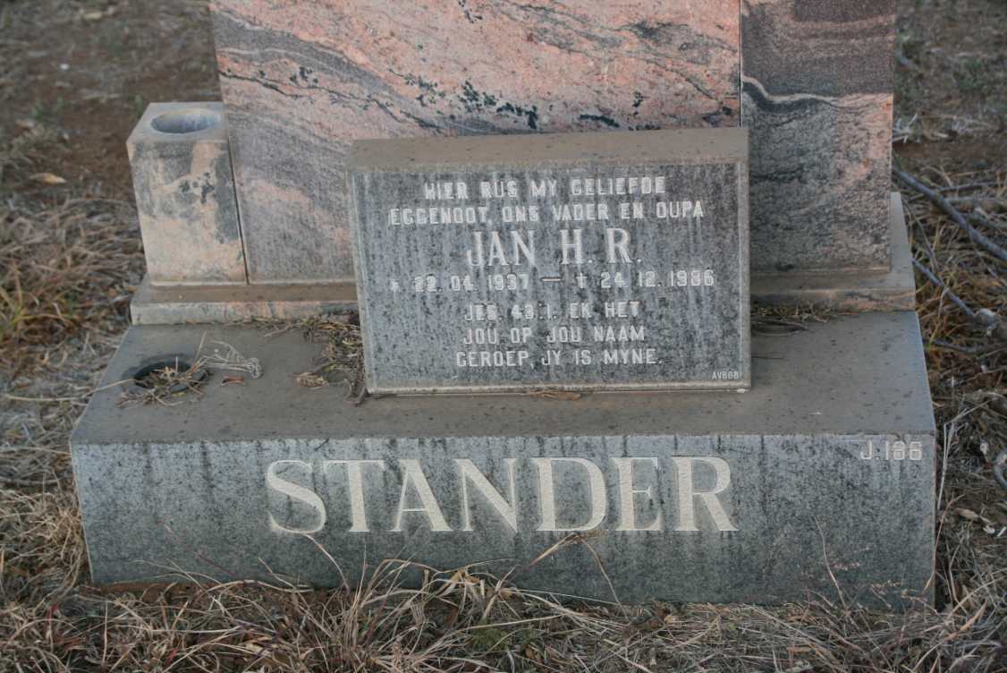 STANDER Jan H.R. 1937-1986