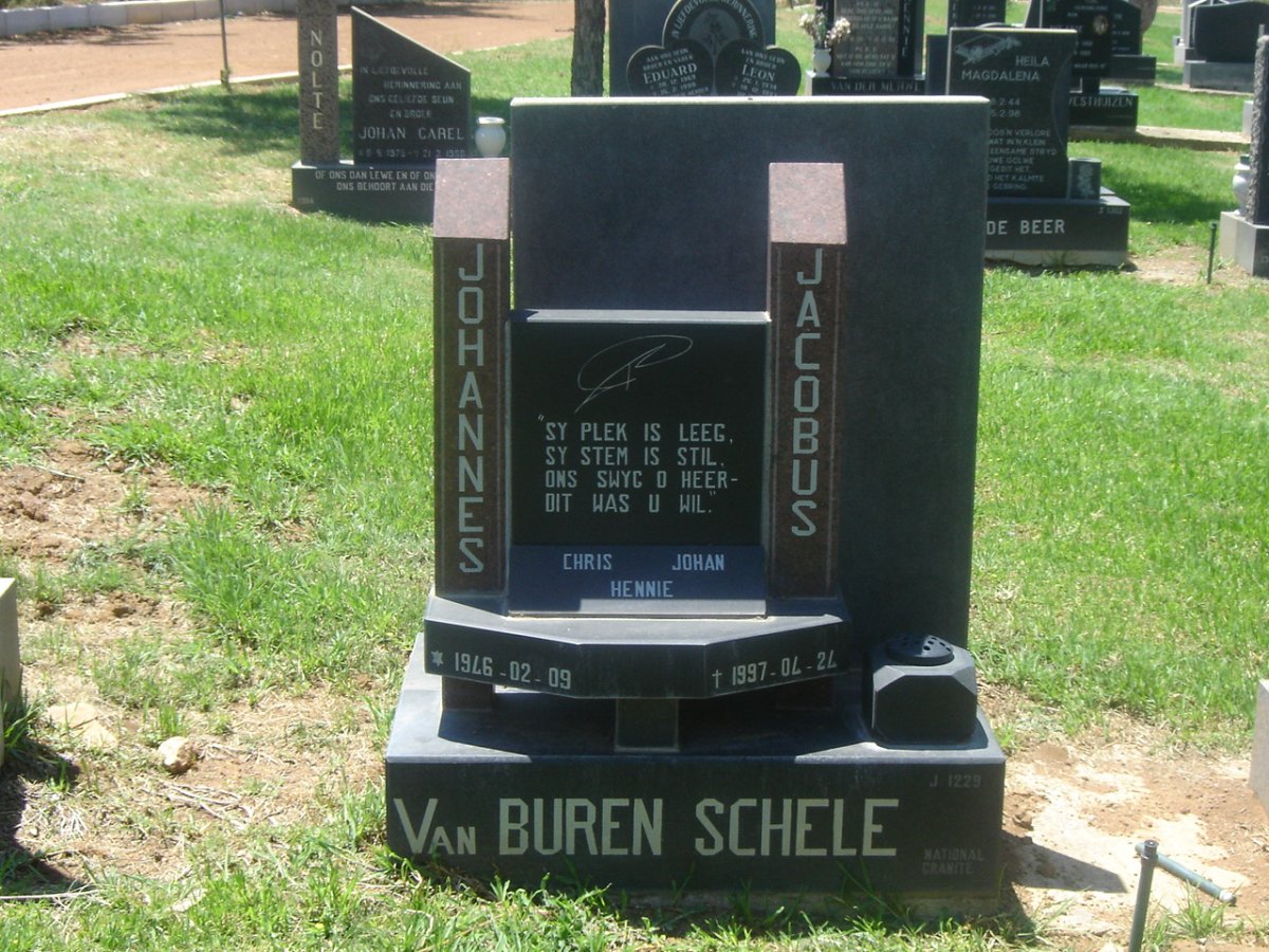 SCHELE Johannes Jacobus, van Buren 1946-1997