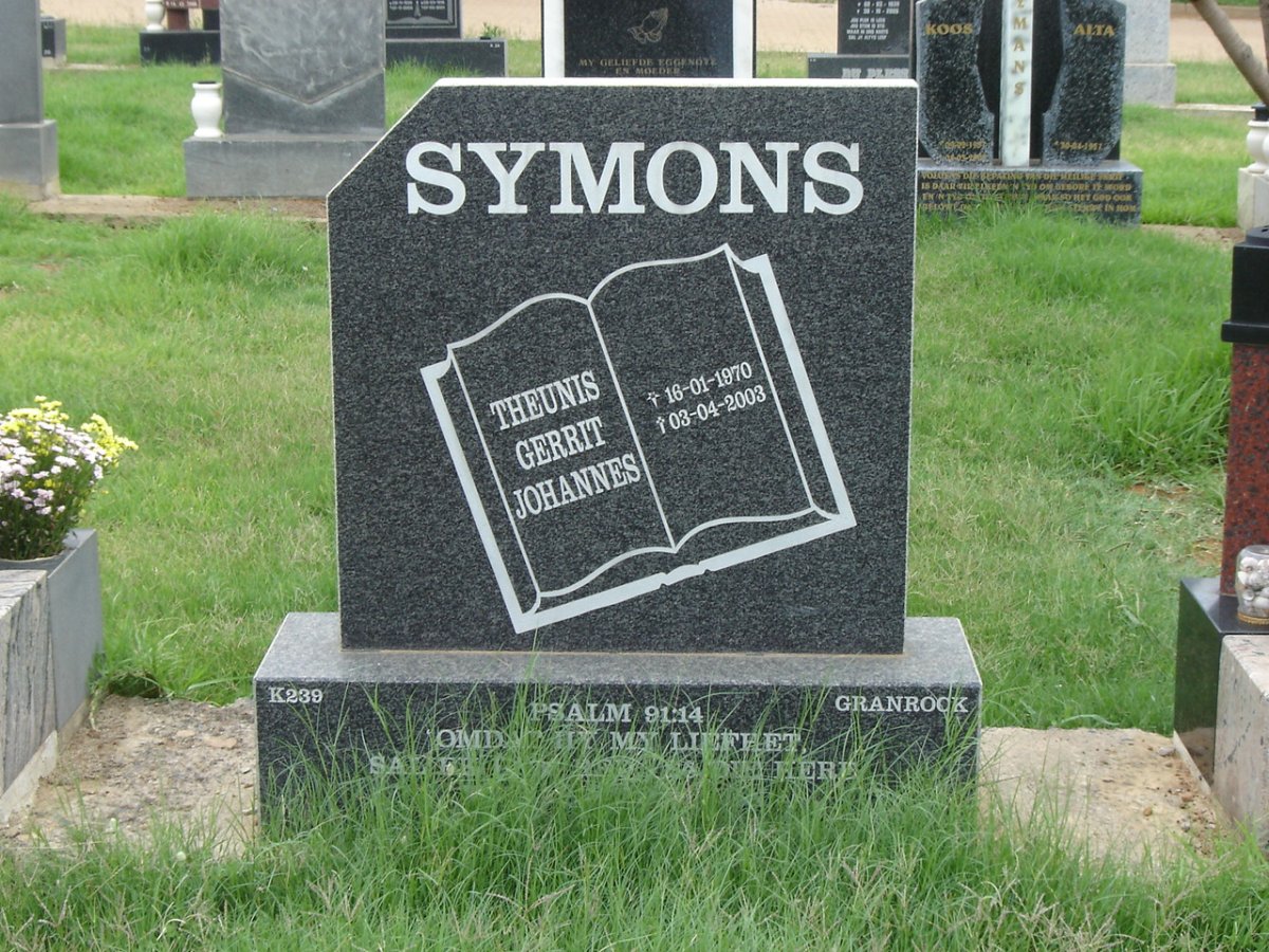 SYMONS Theunis Gerrit Johannes 1970-2003