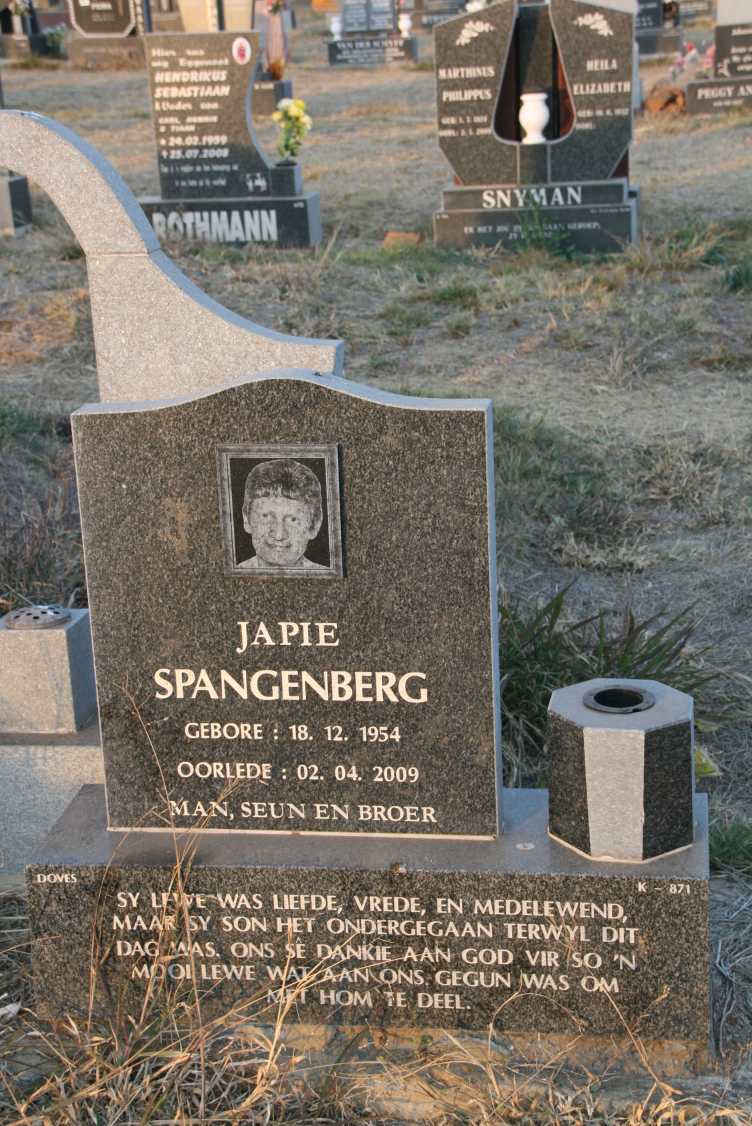 SPANGENBERG Japie 1954-2009