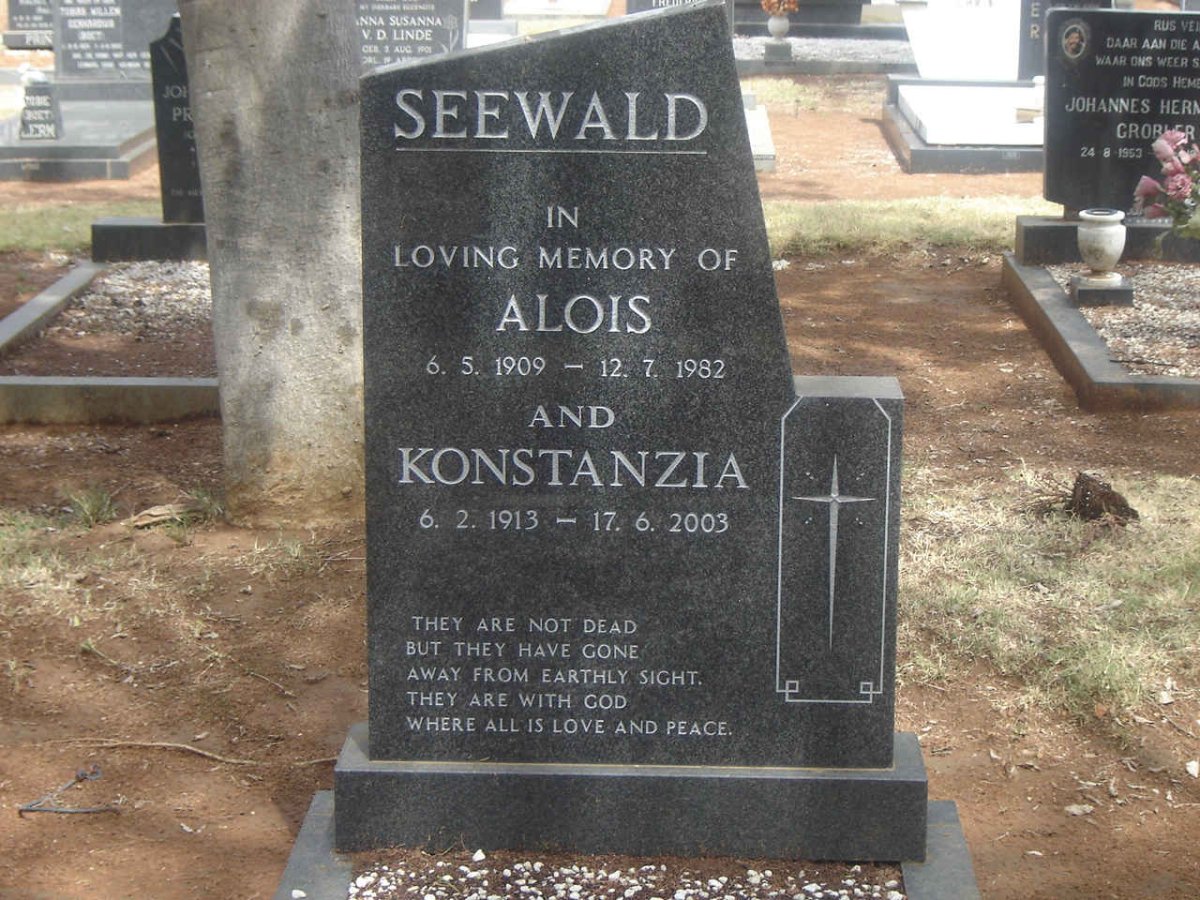 SEEWALD Alois 1909-1982 &amp; Konstanzia 1913-2003