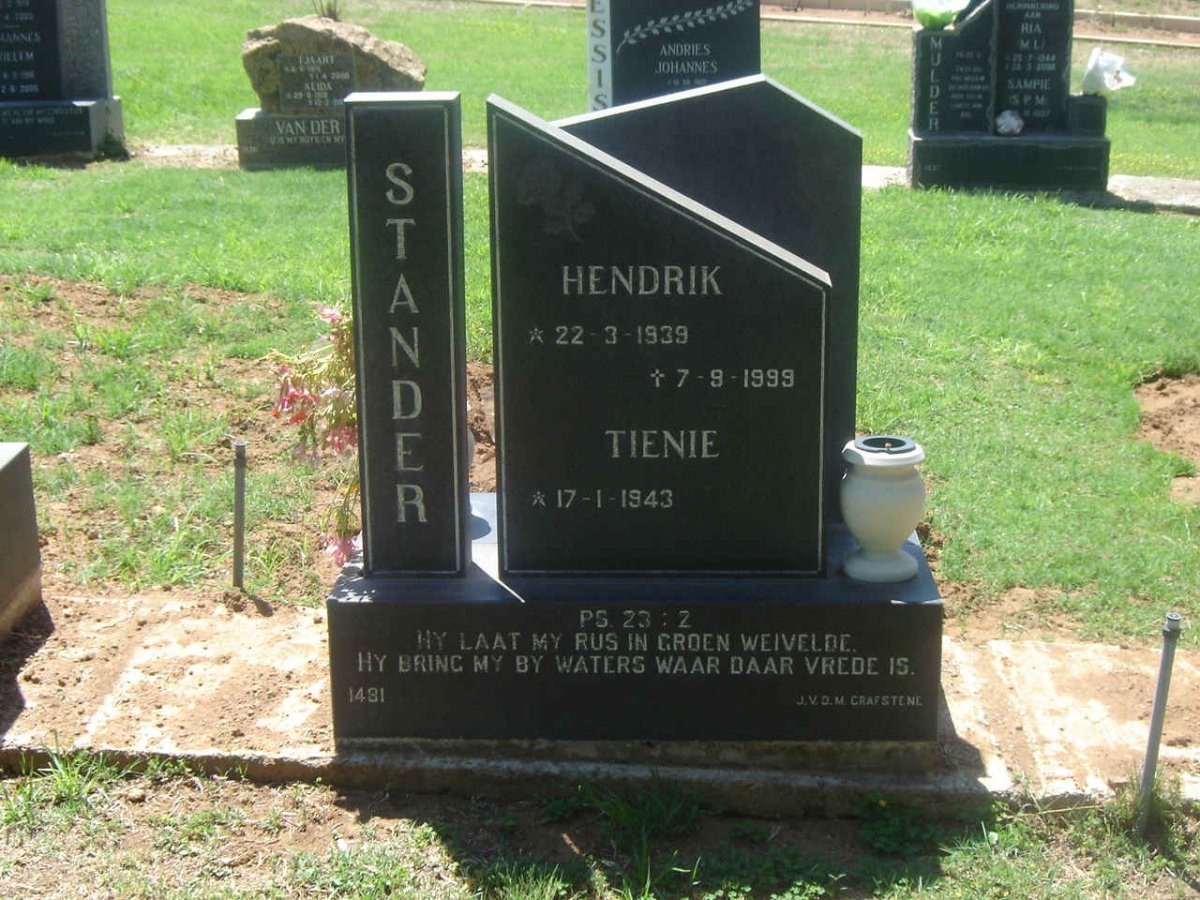 STANDER Hendrik 1939-1999 &amp; Tienie 1943-