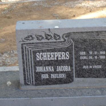 SCHEEPERS Johanna Jacoba nee PAULSEN 1946-1980