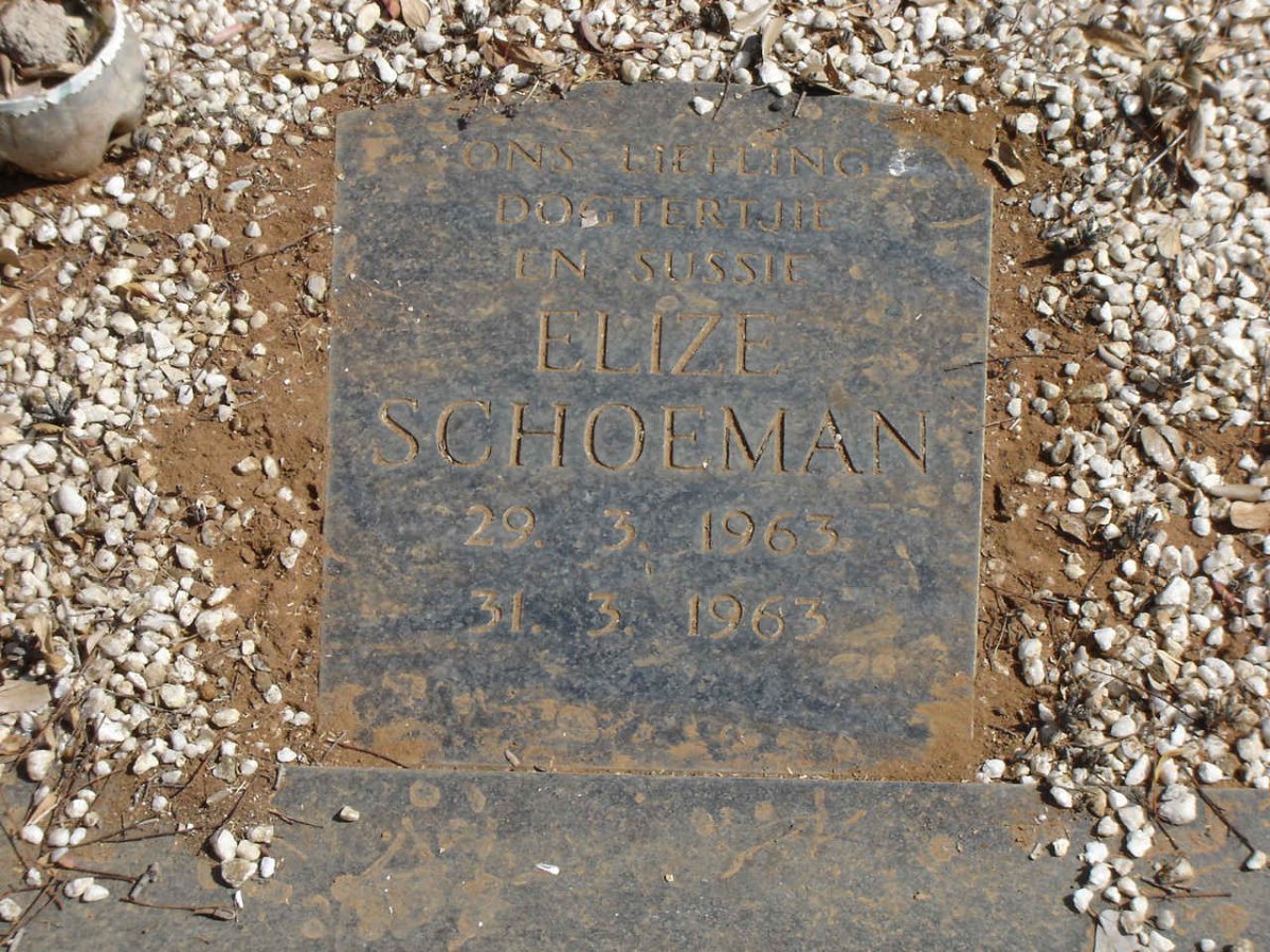 SCHOEMAN Elize 1963-1963