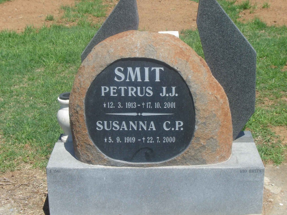 SMIT Petrus J.J. 1913-2001 &amp; Susanna C.P. 1919-2000